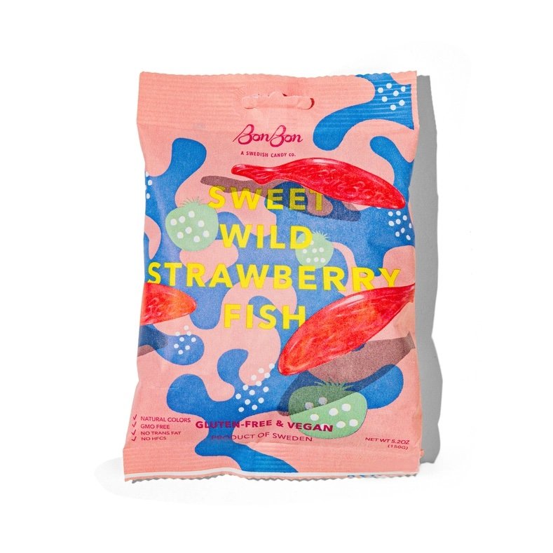 Sweet Wild Strawberry Fish - Swedish Candy Pâte de Fruit